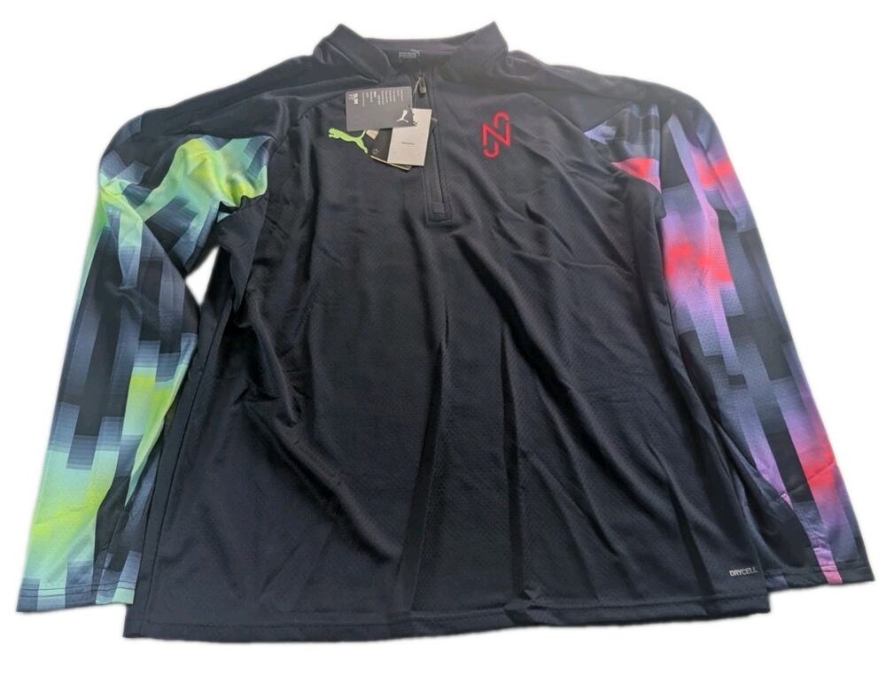 PUMA Mens Size XXL Neymar Jr 24/7 Long Sleeve Training Top Shirt Parisian Night